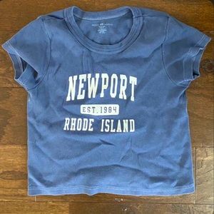 Brandy Melville Graphic Rhode Island Baby Tee top